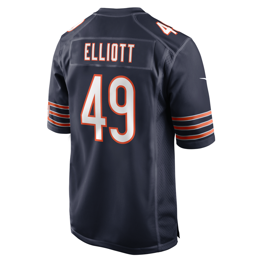 Men's Chicago Bears Keyshaun Elliott Navy Team Game Jersey