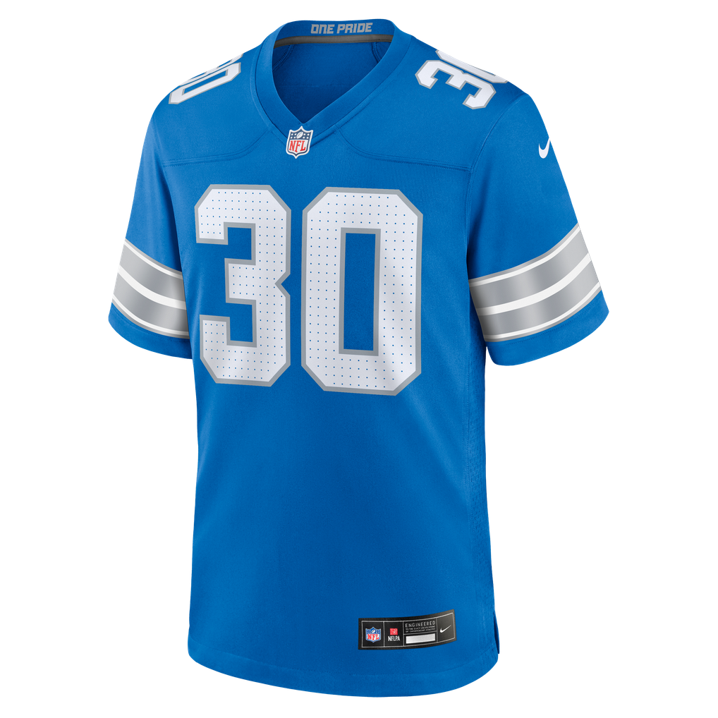 Men's Detroit Lions Khalil Dorsey Blue Team Game Jersey