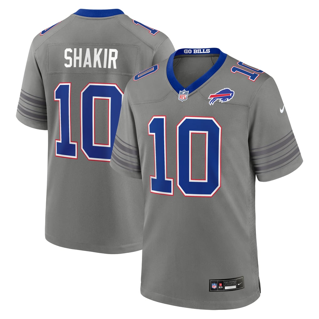 Men's Buffalo Bills Khalil Shakir Gray Nickel City Game Jersey