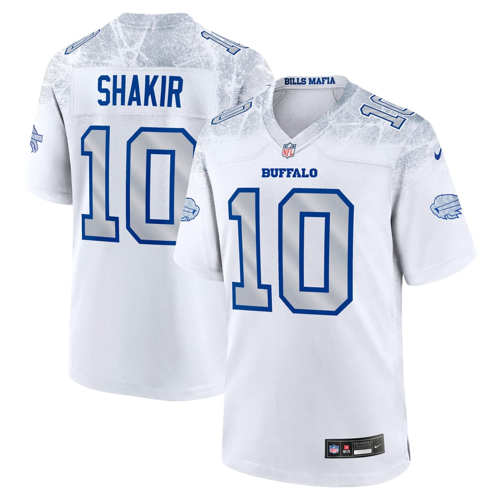 Men's Buffalo Bills Khalil Shakir White Rivalries Collection Game Jersey