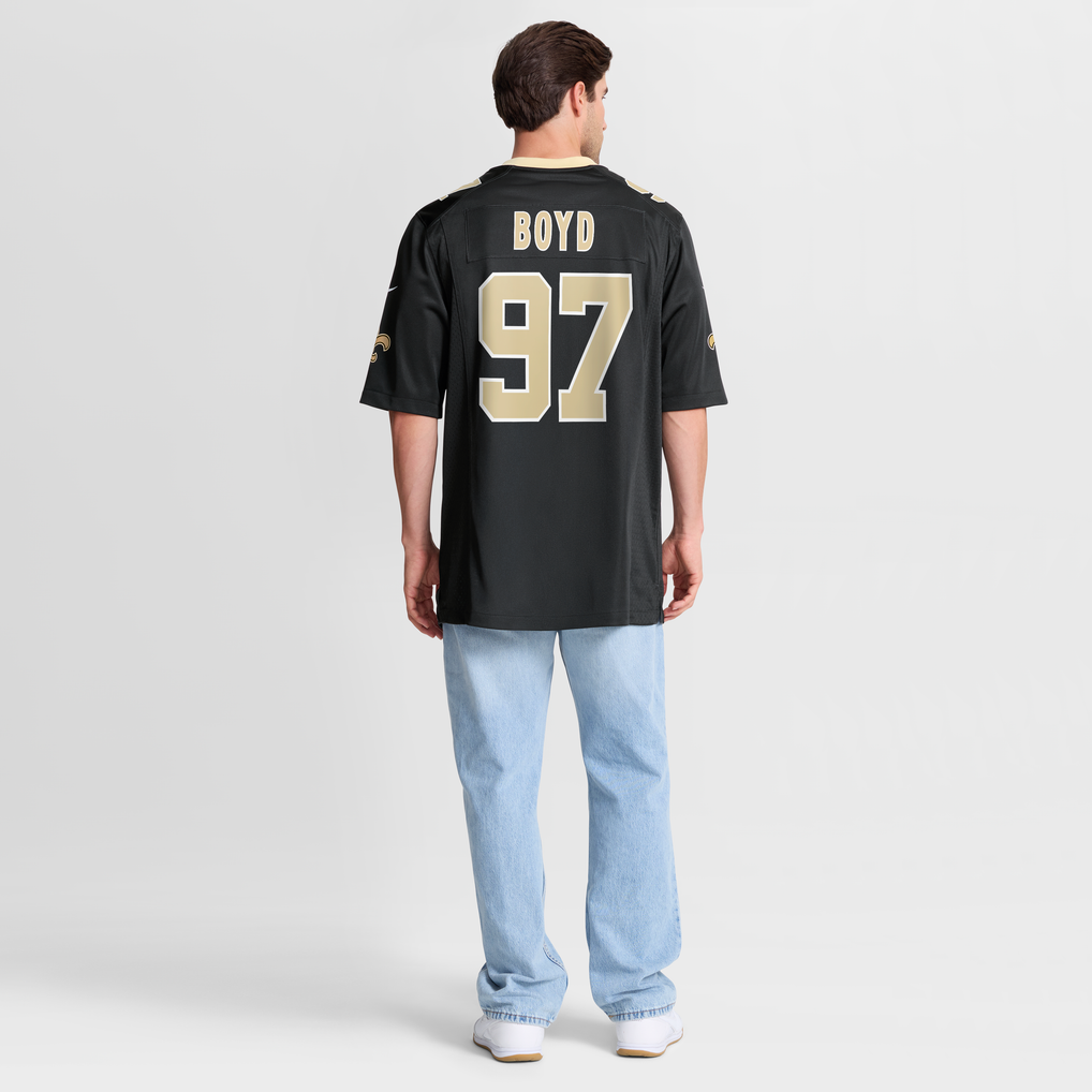 Men's New Orleans Saints Khristian Boyd Black Game Jersey