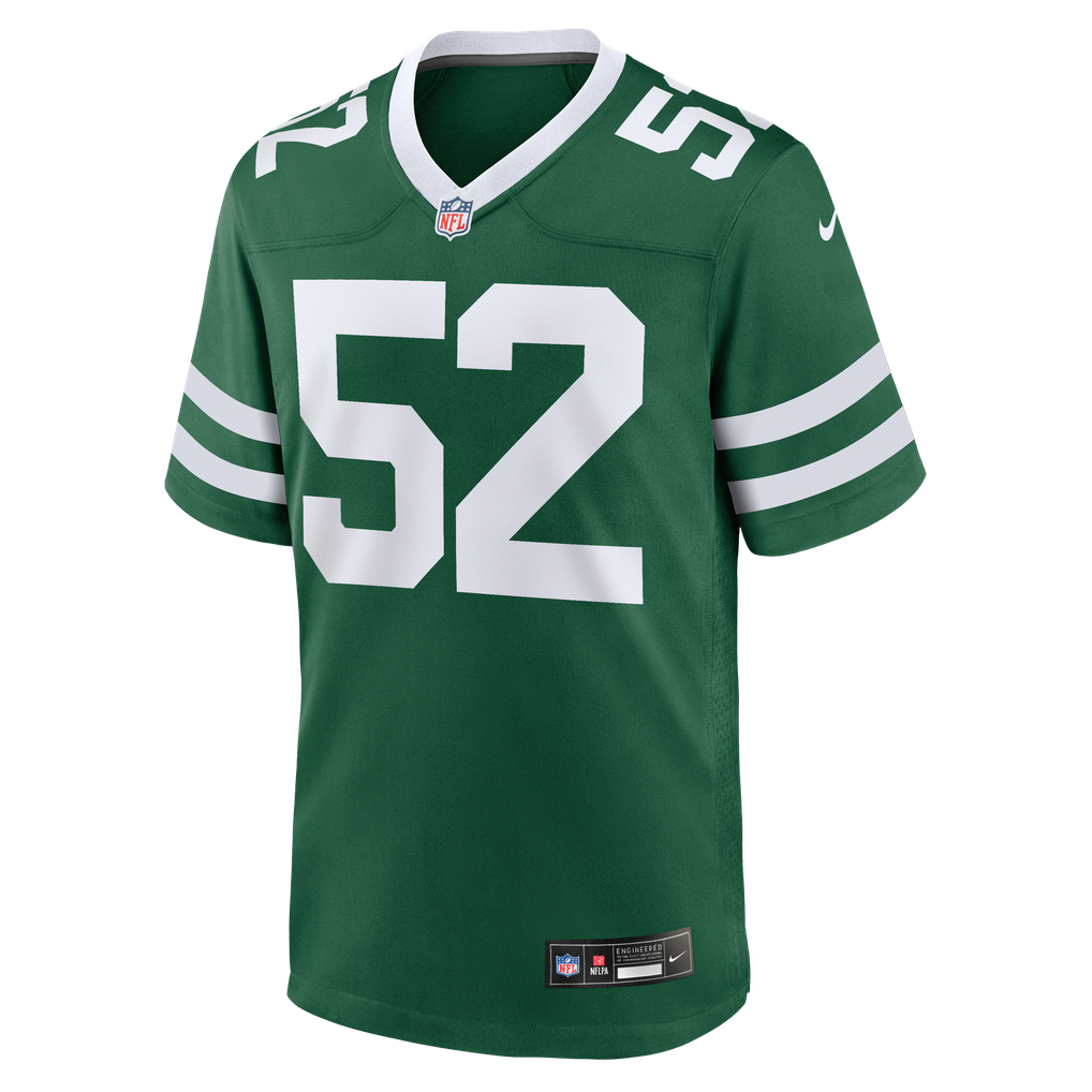 Men's New York Jets Kingsley Enagbare Legacy Green Team Game Jersey