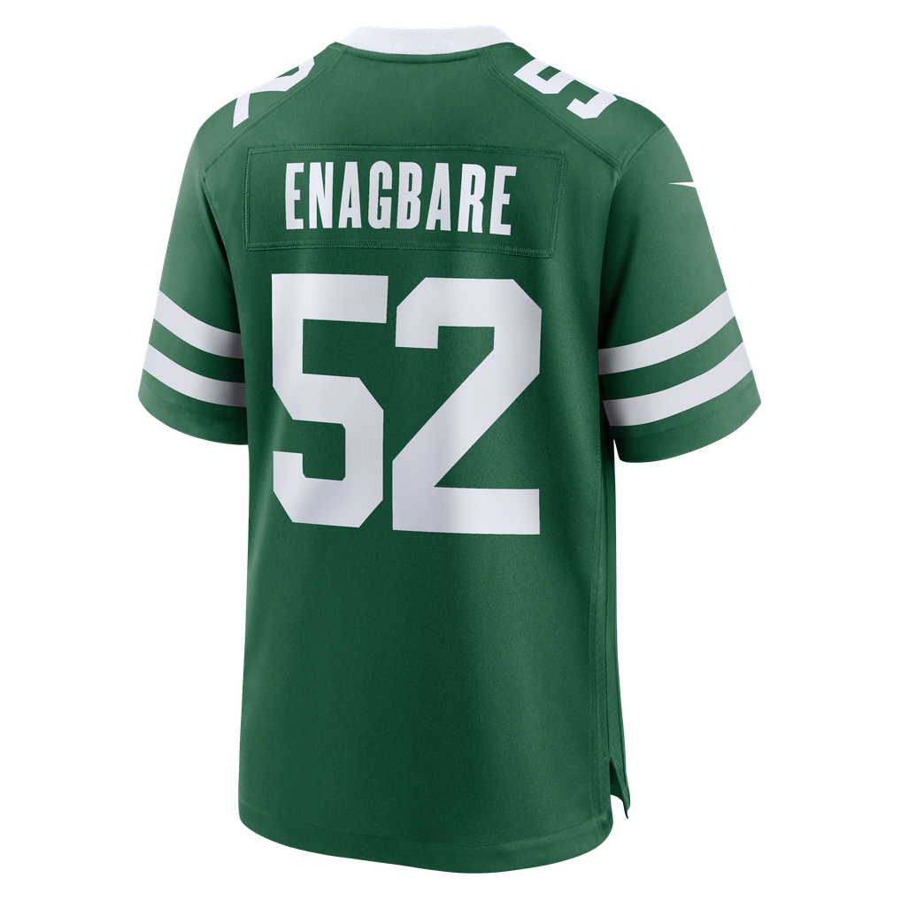 Men's New York Jets Kingsley Enagbare Legacy Green Team Game Jersey