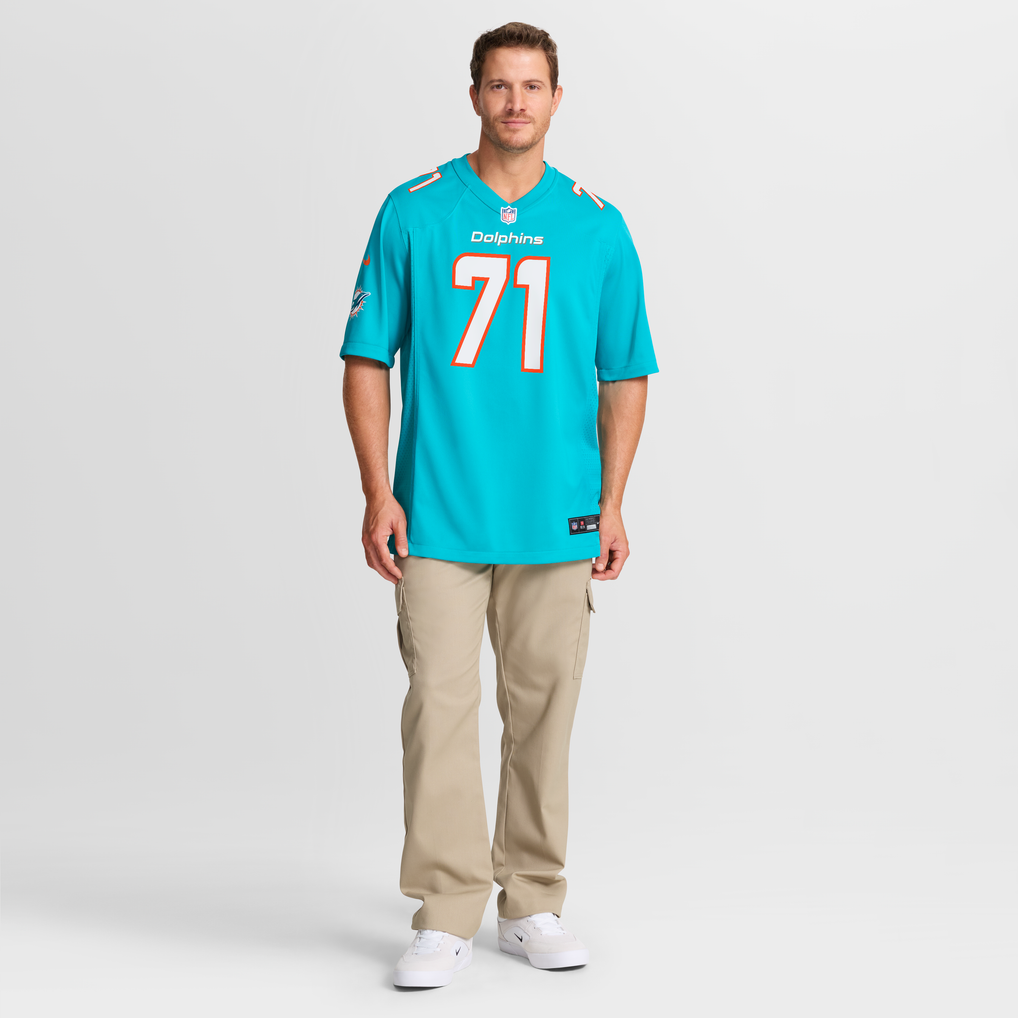 Men's Miami Dolphins Kion Smith Aqua Game Jersey