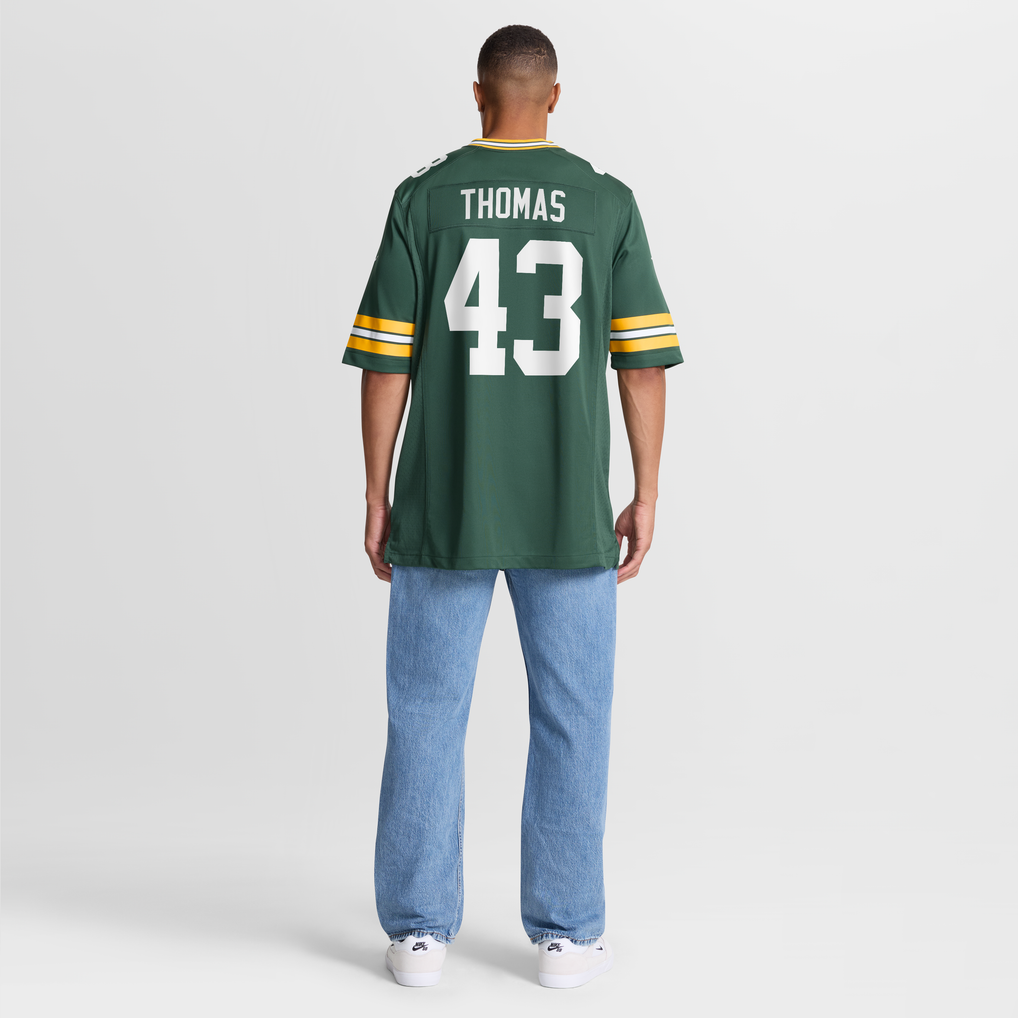 Men's Green Bay Packers Kiondre Thomas Green Game Player Jersey