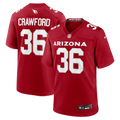 Men's Arizona Cardinals Kitan Crawford Cardinal Team Game Jersey