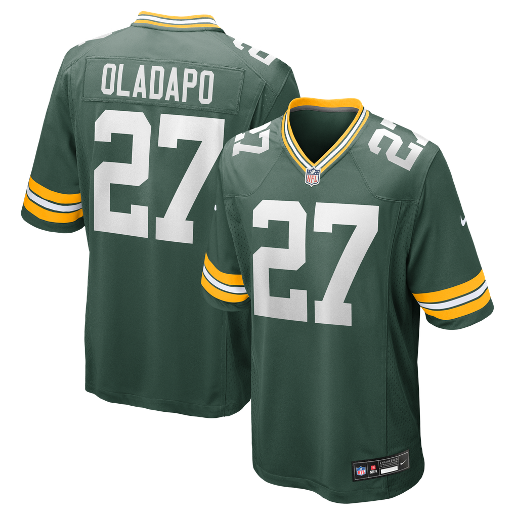 Men's Green Bay Packers Kitan Oladapo Green Game Jersey