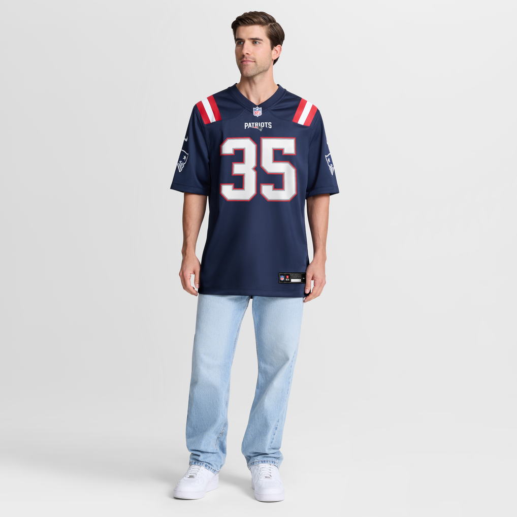Men's New England Patriots K.J. Britt Navy Team Game Jersey