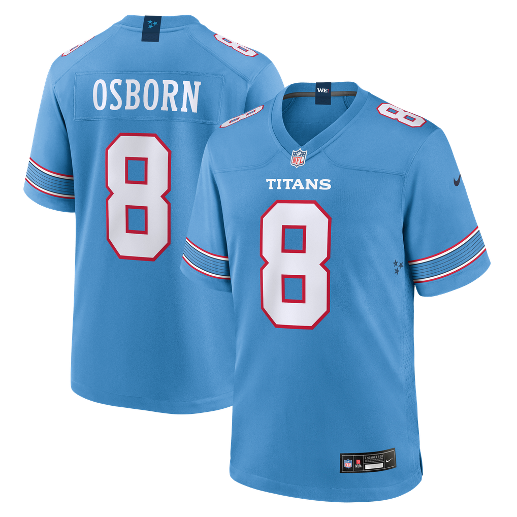Men's Tennessee Titans K.J. Osborn Light Blue Team Game Jersey