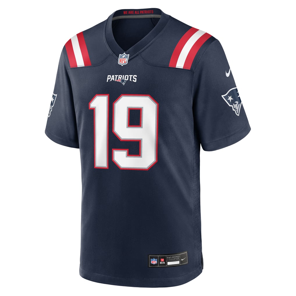 Men's New England Patriots Kobee Minor Navy Team Game Jersey