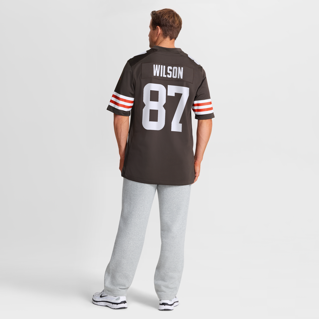 Men's Cleveland Browns Kole Wilson Brown Team Game Jersey