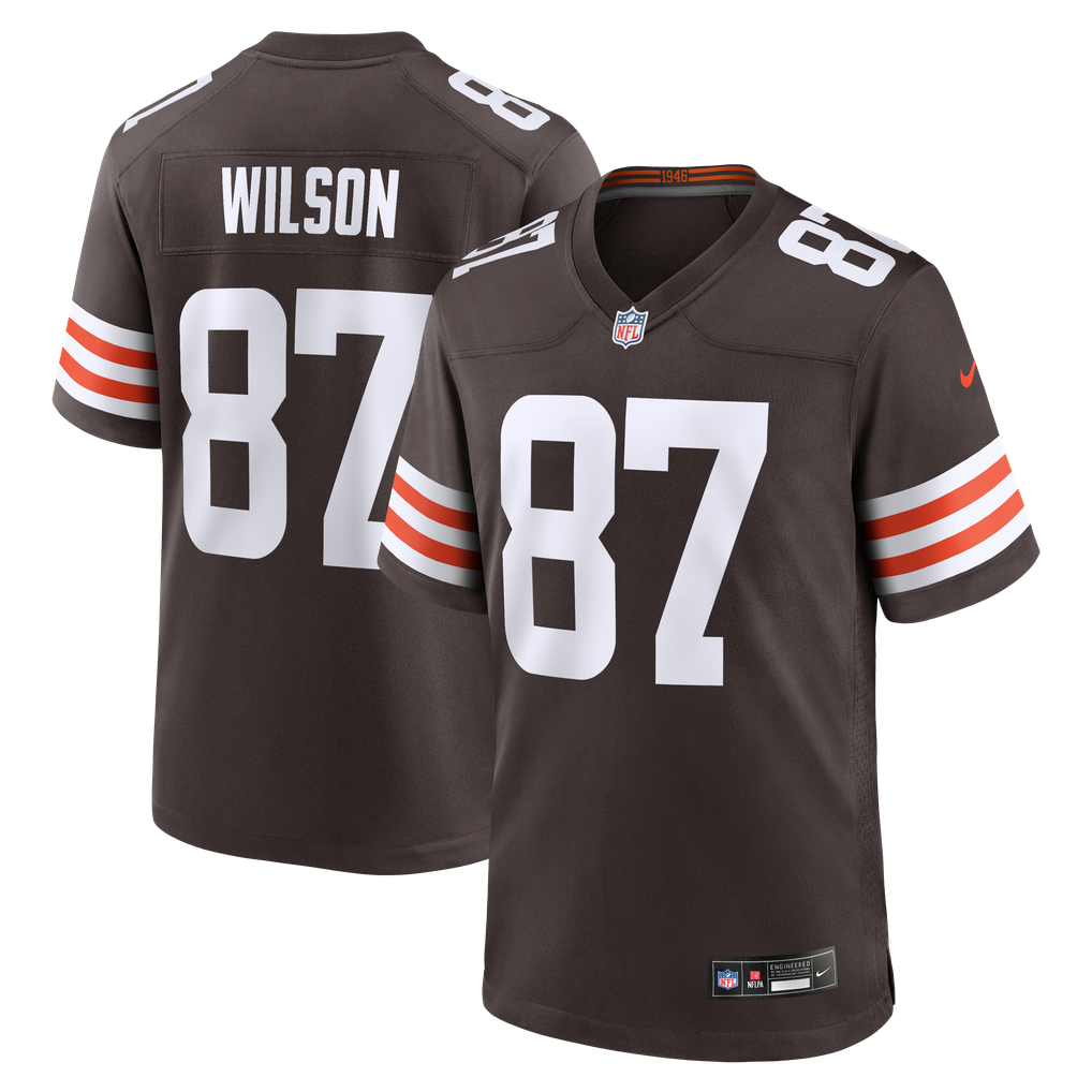 Men's Cleveland Browns Kole Wilson Brown Team Game Jersey