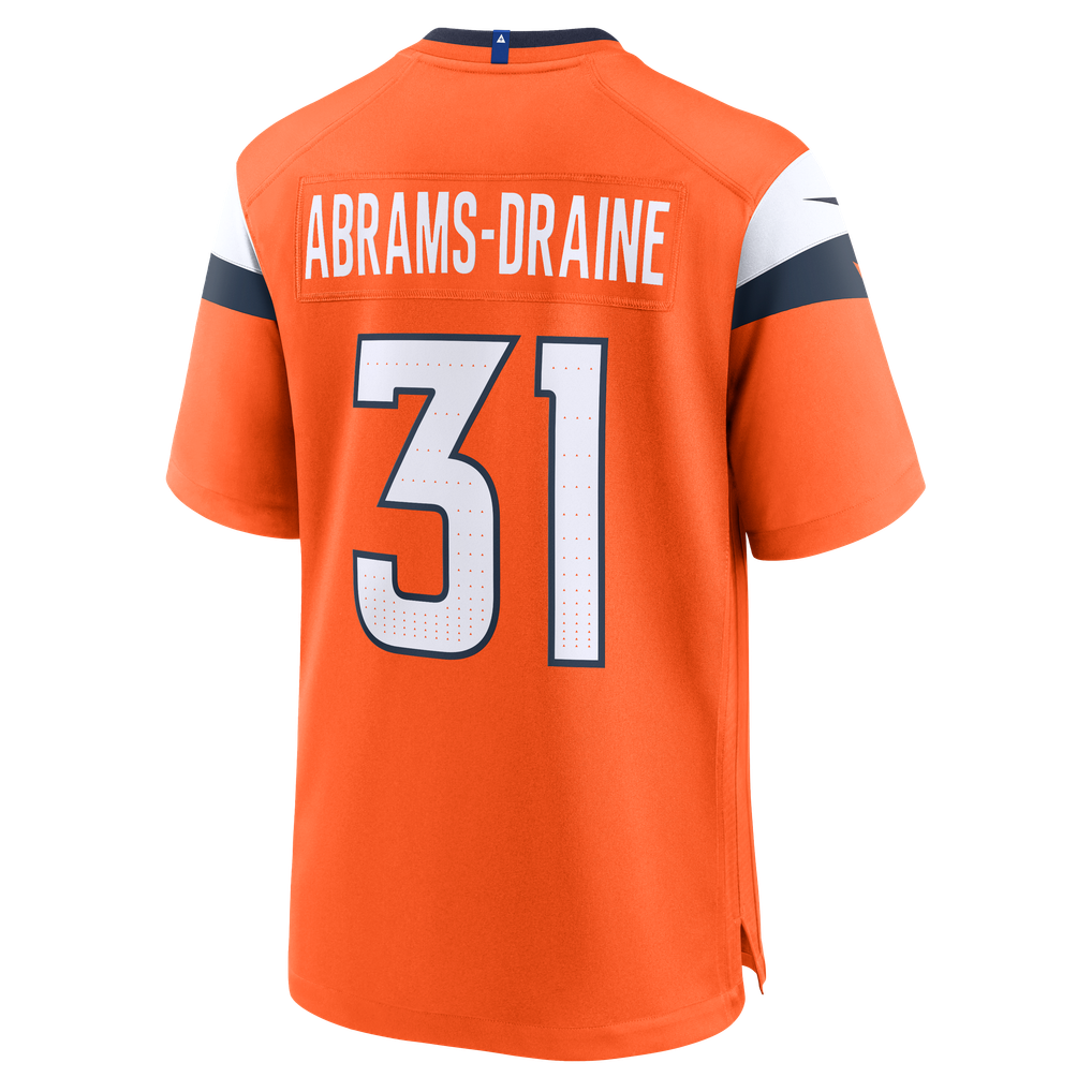 Men's Denver Broncos Kris Abrams-Draine Orange Team Game Jersey