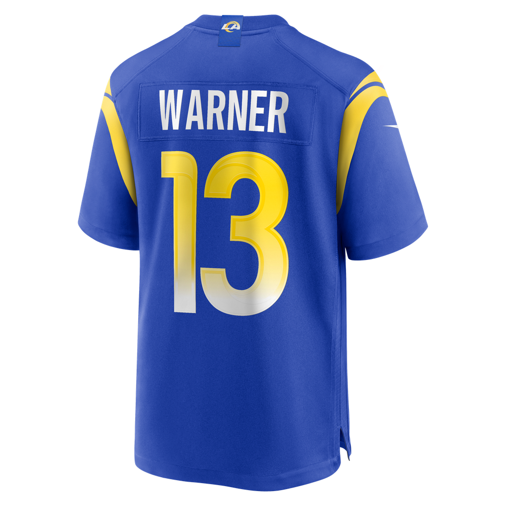 Men's Los Angeles Rams Kurt Warner Royal Game Retired Player Jersey