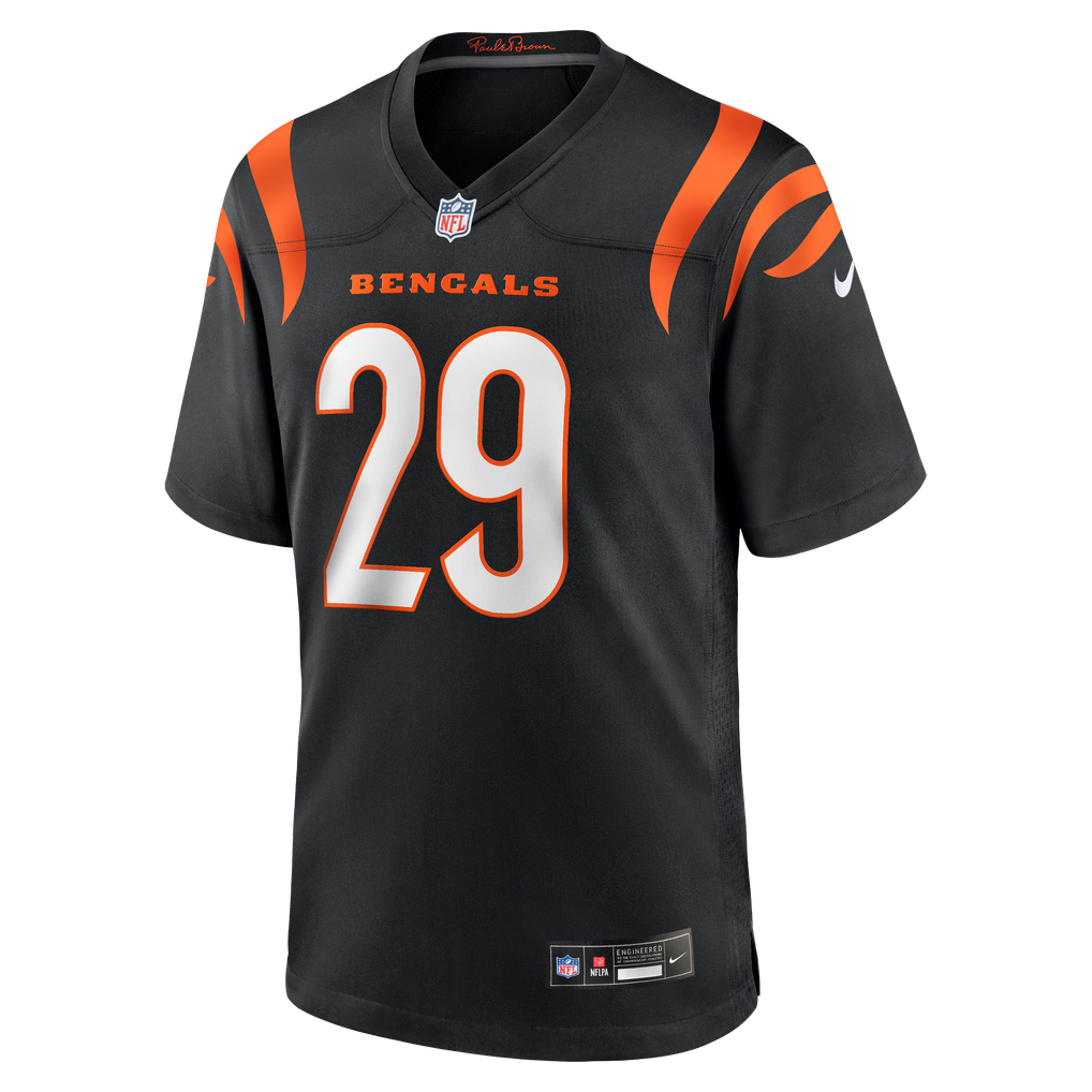 Men's Cincinnati Bengals Kyle Dugger Black Team Game Jersey