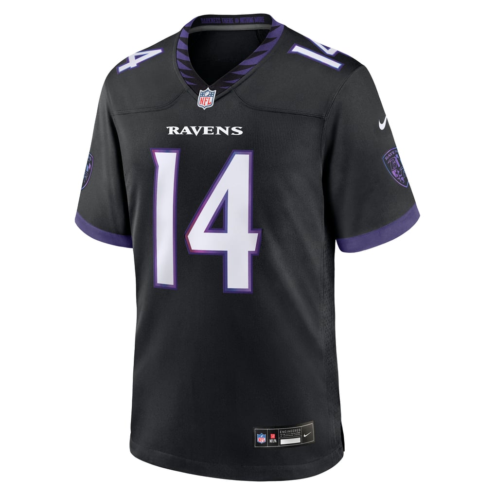 Men's Baltimore Ravens Kyle Hamilton Black Alternate Game Jersey