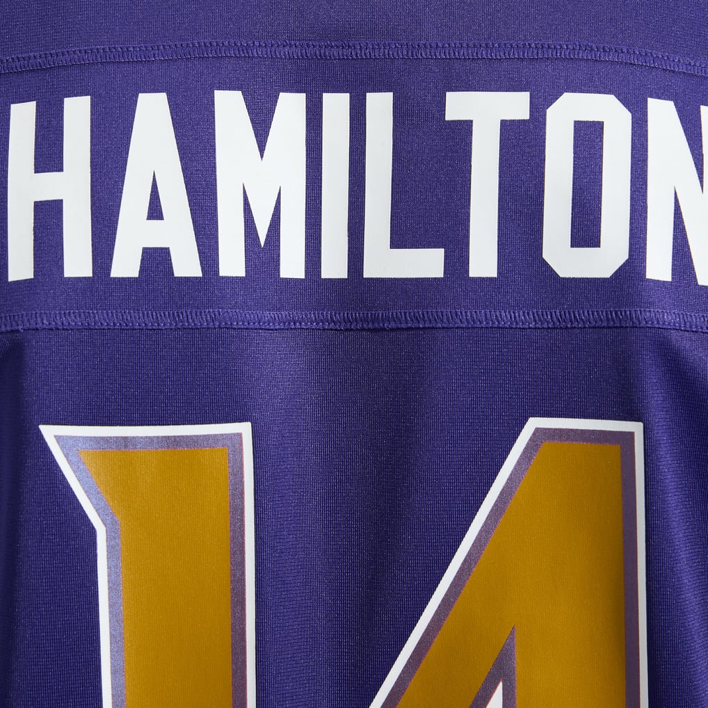 Men's Baltimore Ravens Kyle Hamilton Purple Alternate Game Jersey