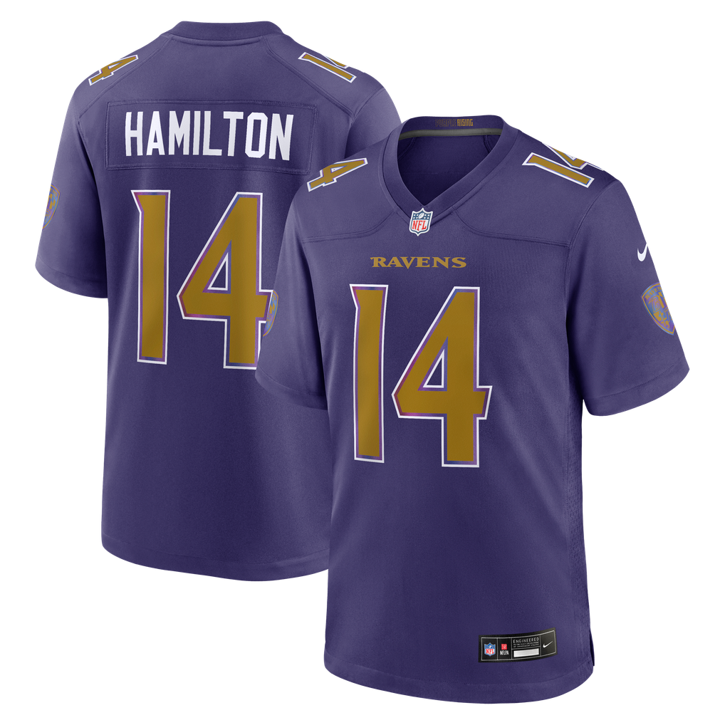 Men's Baltimore Ravens Kyle Hamilton Purple Alternate Game Jersey
