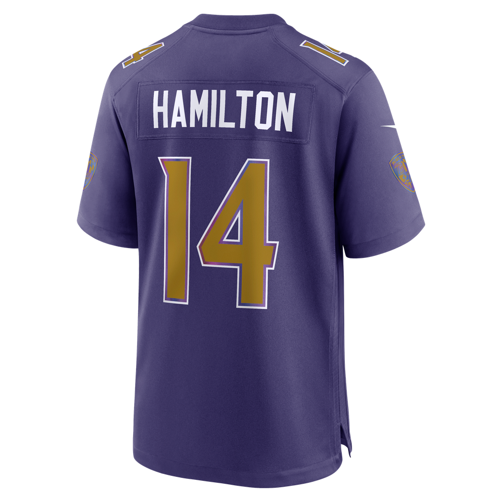 Men's Baltimore Ravens Kyle Hamilton Purple Alternate Game Jersey