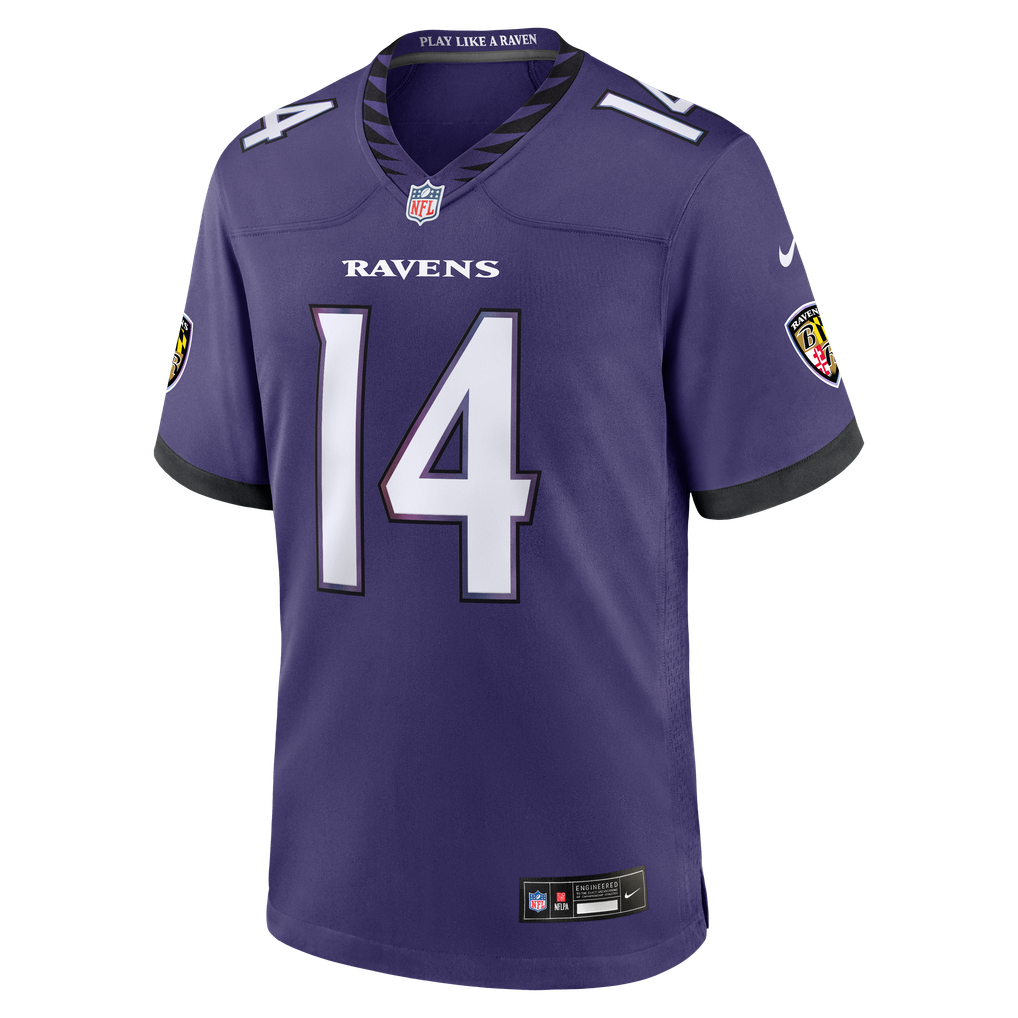 Men's Baltimore Ravens Kyle Hamilton Purple Team Game Jersey