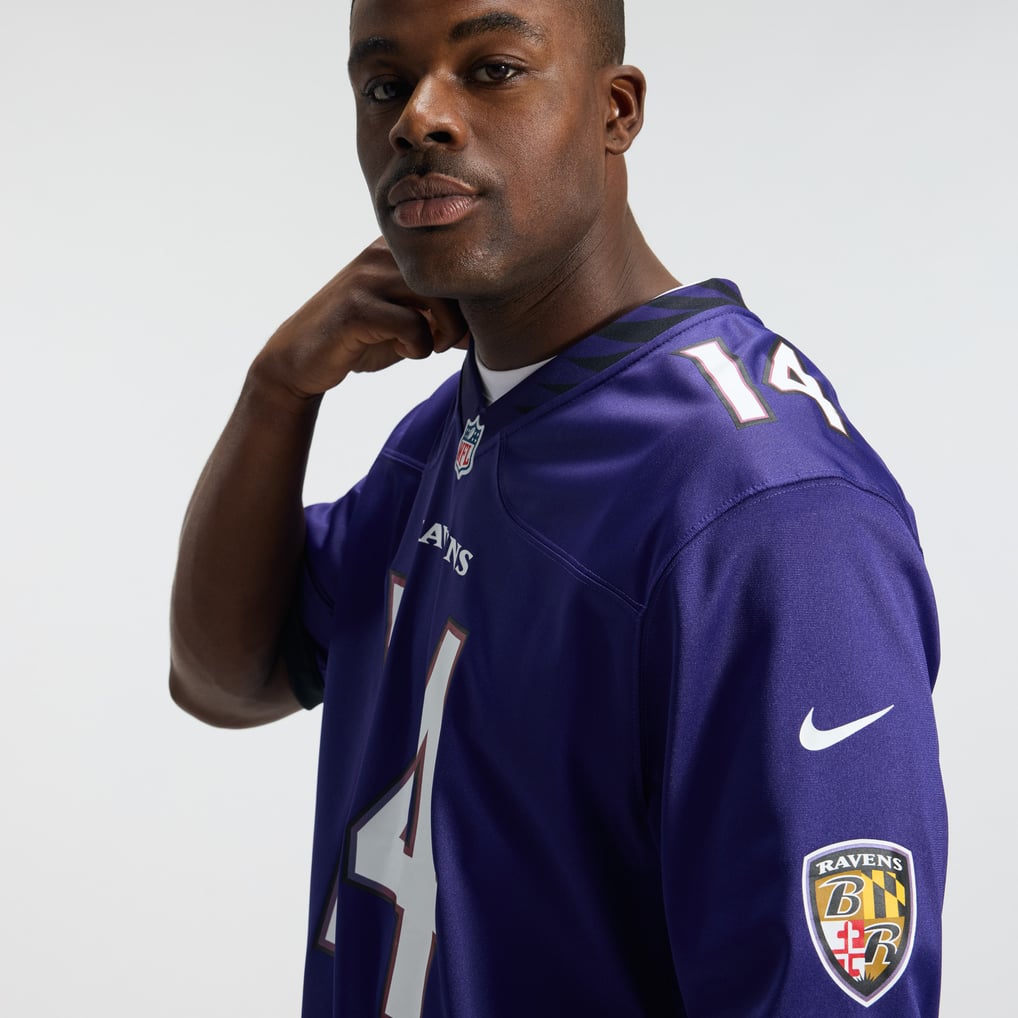 Men's Baltimore Ravens Kyle Hamilton Purple Team Game Jersey