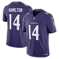 Men's Baltimore Ravens Kyle Hamilton Purple Team Vapor F.U.S.E. Stitched Limited Jersey