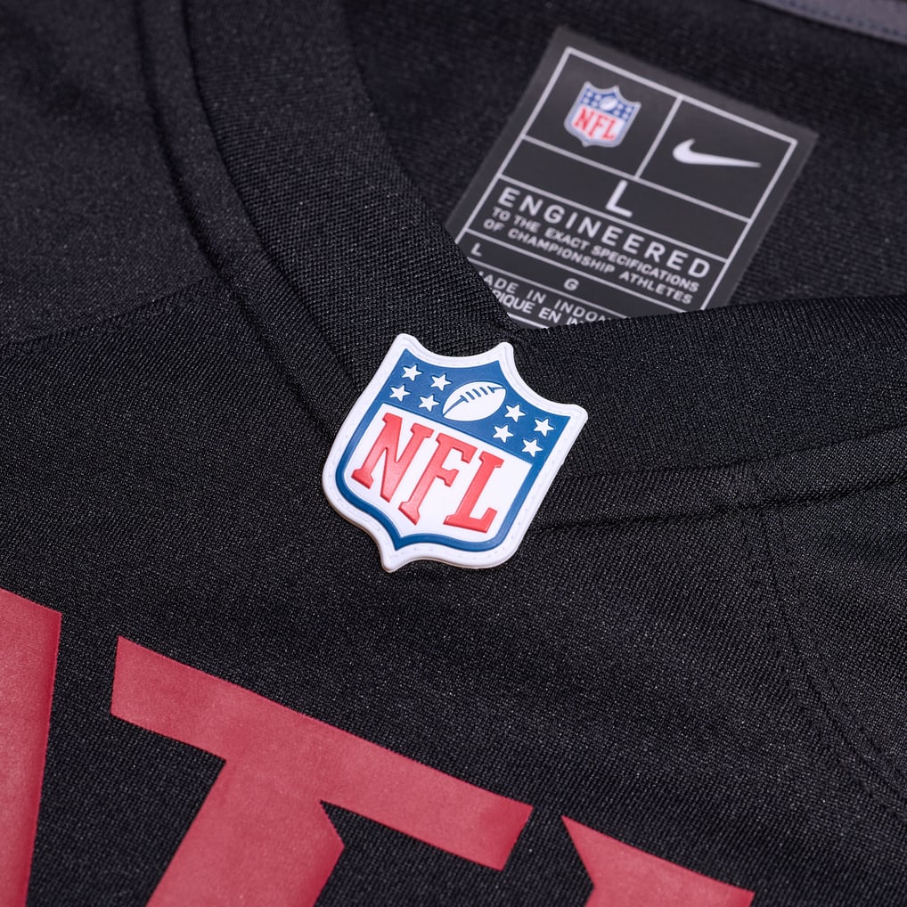 Men's Atlanta Falcons Kyle Hinton Black Team Game Jersey
