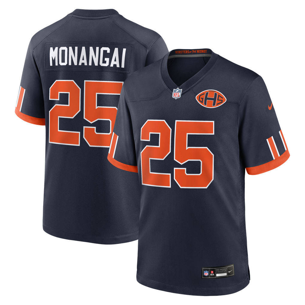 Men's Chicago Bears Kyle Monangai Navy 2026 Rivalries Collection Game Jersey