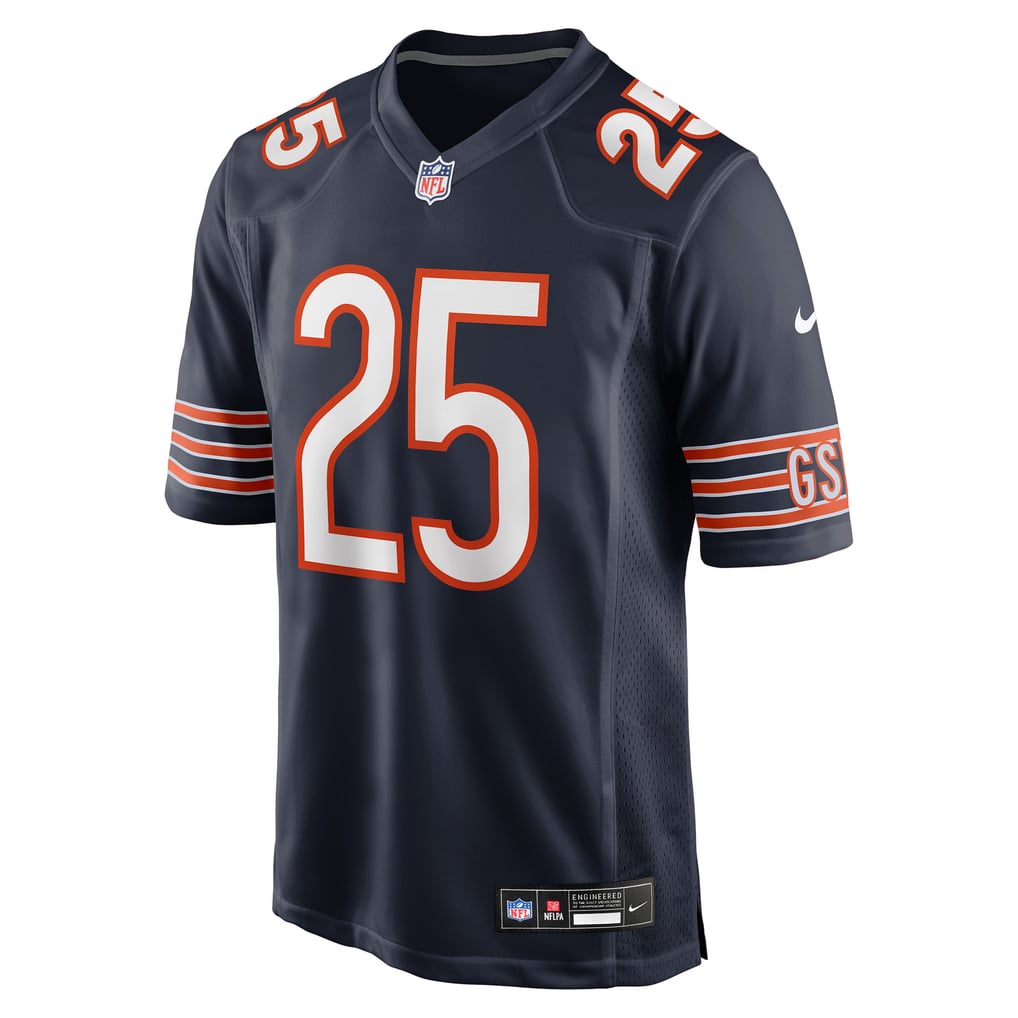 Men's Chicago Bears Kyle Monangai Navy Team Game Jersey