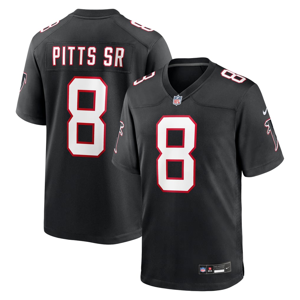 Men's Atlanta Falcons Kyle Pitts Sr. Black Alternate Game Jersey