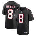 Men's Atlanta Falcons Kyle Pitts Sr. Black Alternate Game Jersey
