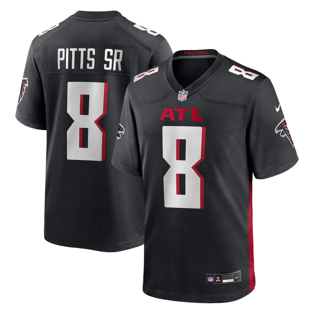 Men's Atlanta Falcons Kyle Pitts Sr. Black Team Game Jersey