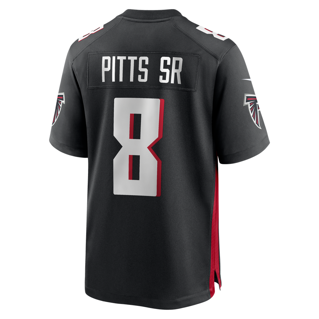 Men's Atlanta Falcons Kyle Pitts Sr. Black Team Game Jersey
