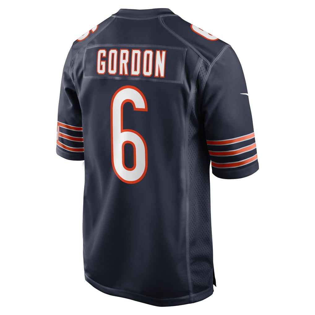 Men's Chicago Bears Kyler Gordon Navy Game Player Jersey