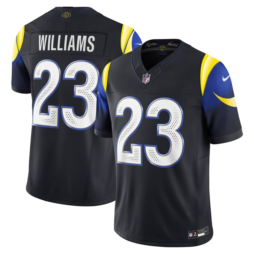 Men's Los Angeles Rams Kyren Williams Dark Blue Rivalries Collection Stitched Limited Jersey