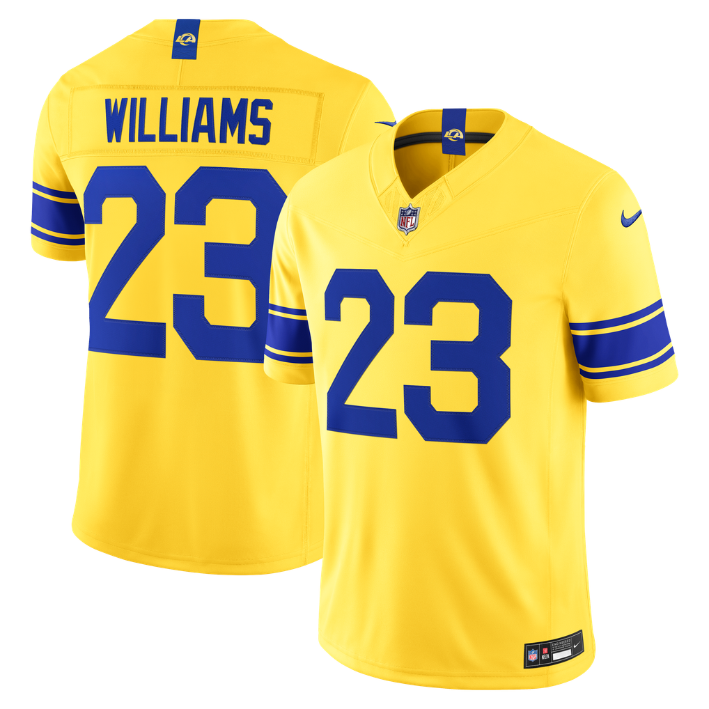 Men's Los Angeles Rams Kyren Williams Classic Sol Vapor F.U.S.E. Stitched Limited Jersey