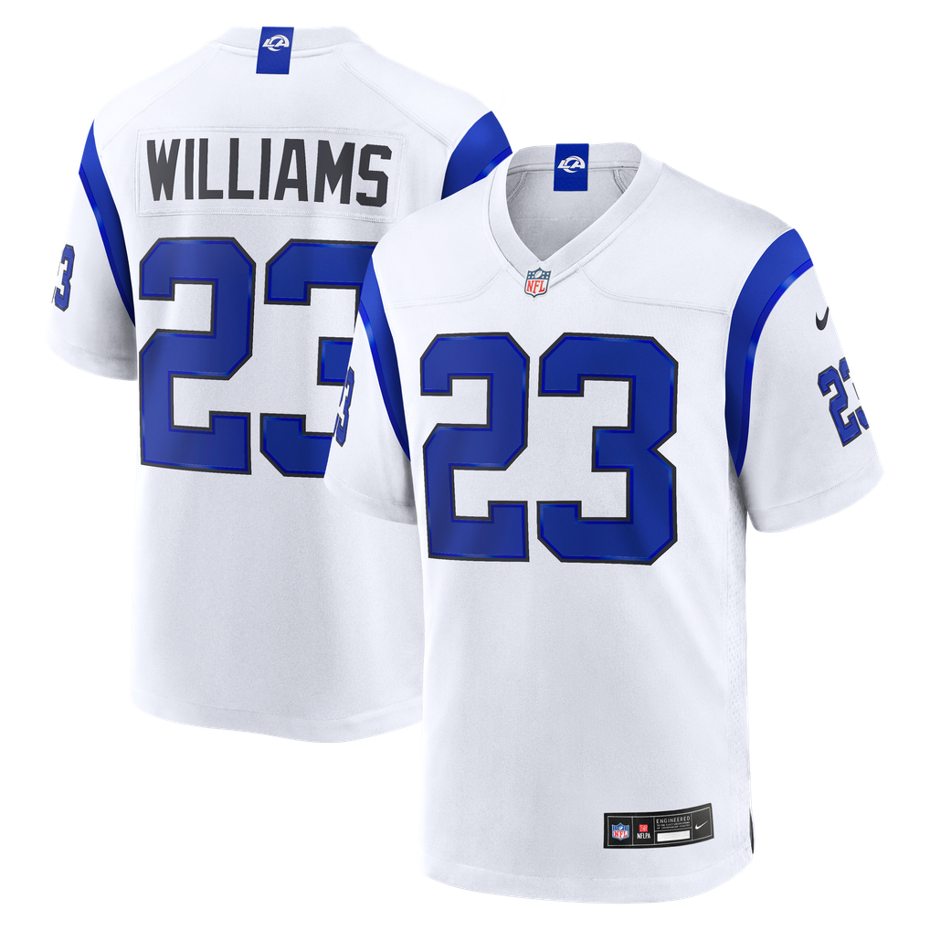 Men's Los Angeles Rams Kyren Williams Fearsome White Game Jersey