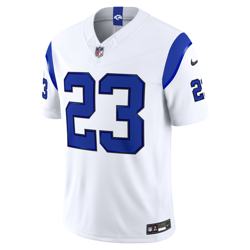Men's Los Angeles Rams Kyren Williams Fearsome White Vapor F.U.S.E. Stitched Limited Jersey