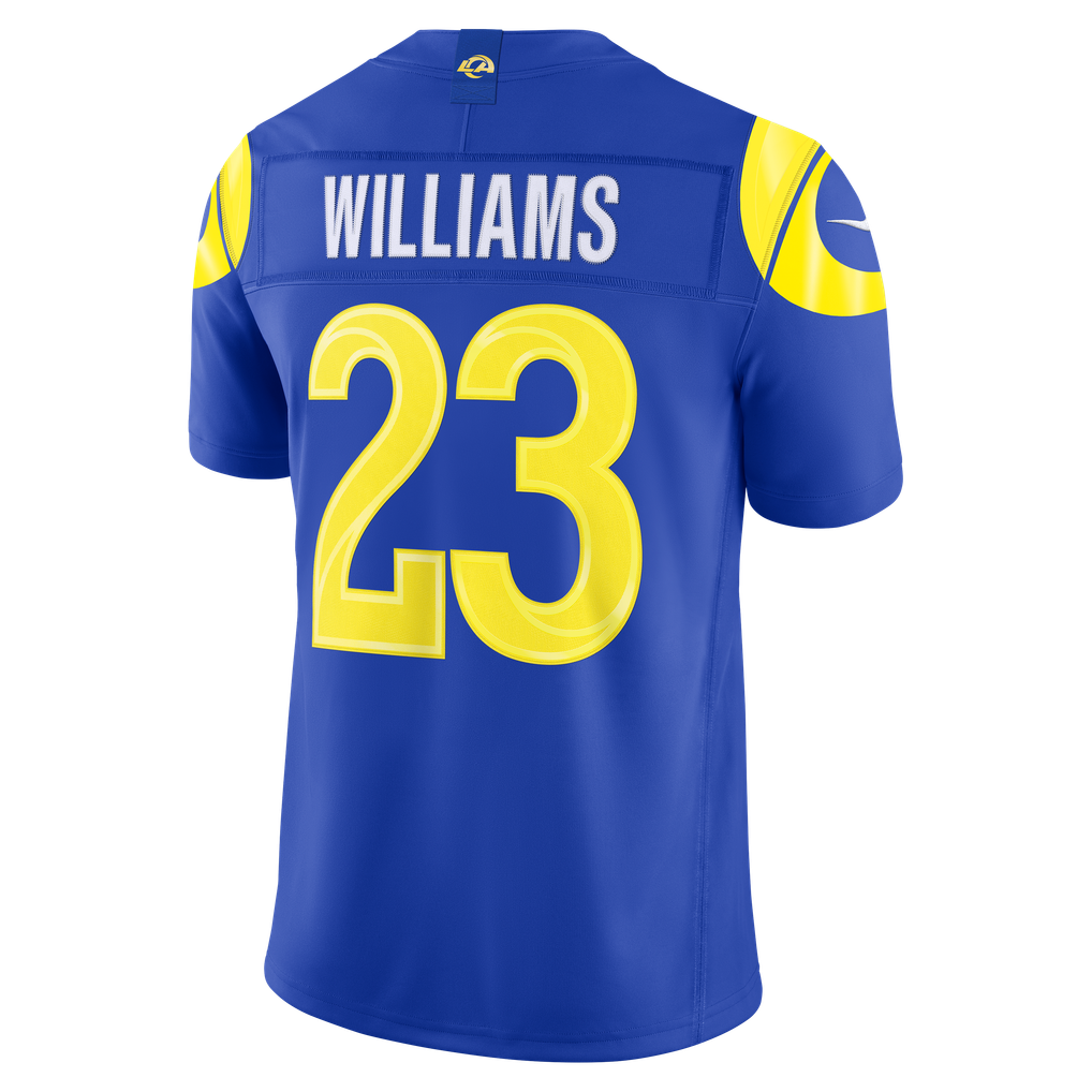 Men's Los Angeles Rams Kyren Williams Royal Team Vapor F.U.S.E. Stitched Limited Jersey