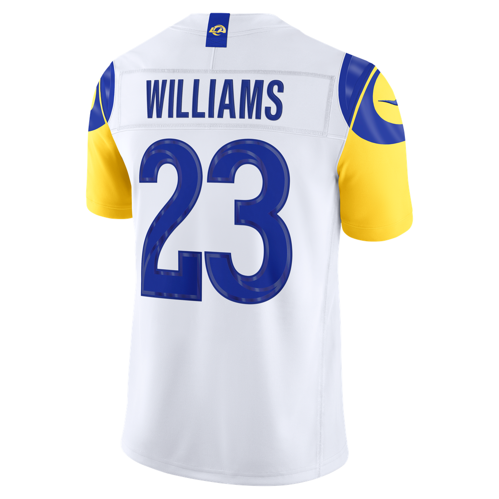 Men's Los Angeles Rams Kyren Williams White Vapor F.U.S.E. Stitched Limited Jersey