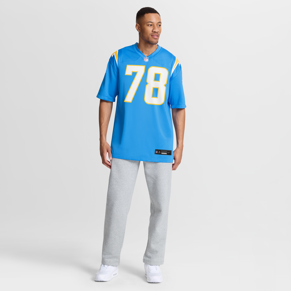 Men's Los Angeles Chargers Laekin Vakalahi Powder Blue Team Game Jersey