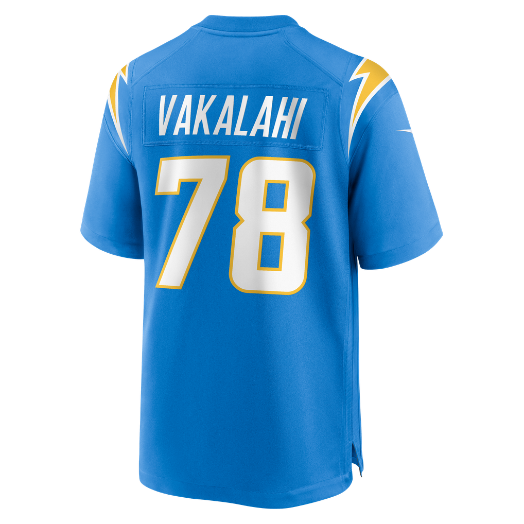 Men's Los Angeles Chargers Laekin Vakalahi Powder Blue Team Game Jersey