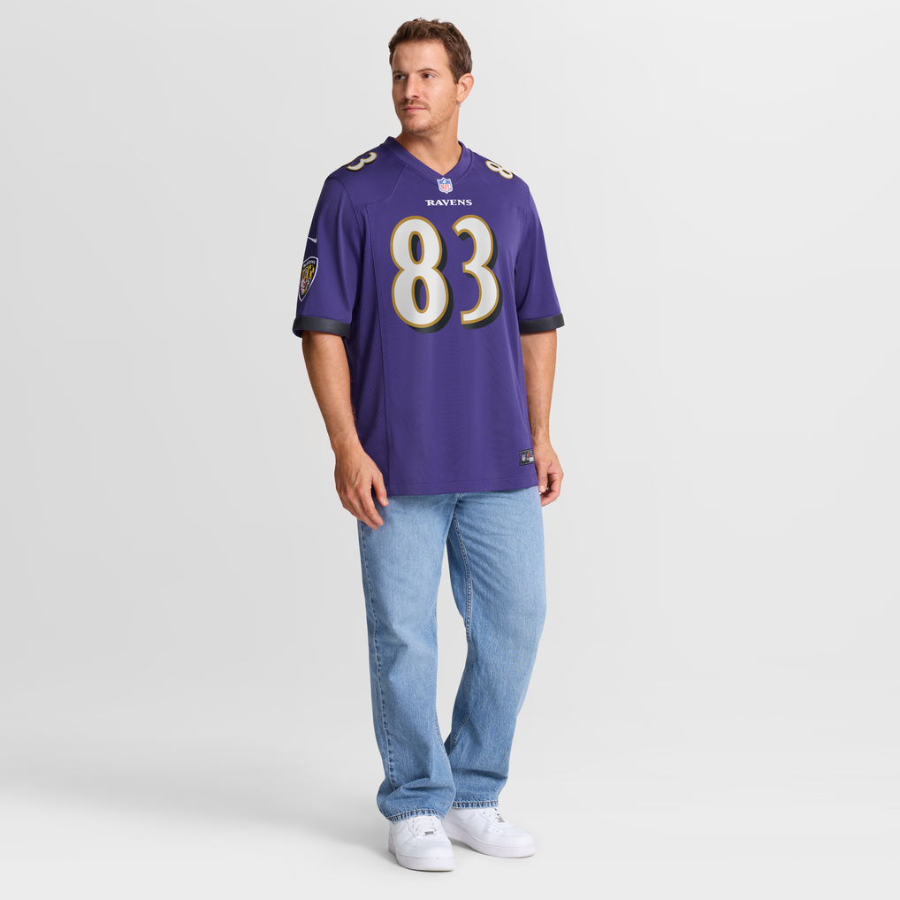 Men's Baltimore Ravens LaJohntay Wester Purple Team Game Jersey