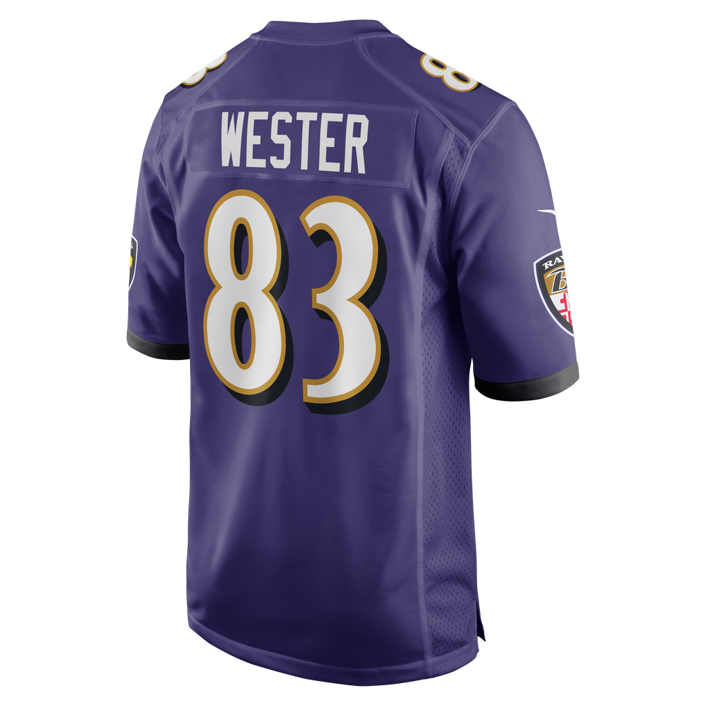 Men's Baltimore Ravens LaJohntay Wester Purple Team Game Jersey