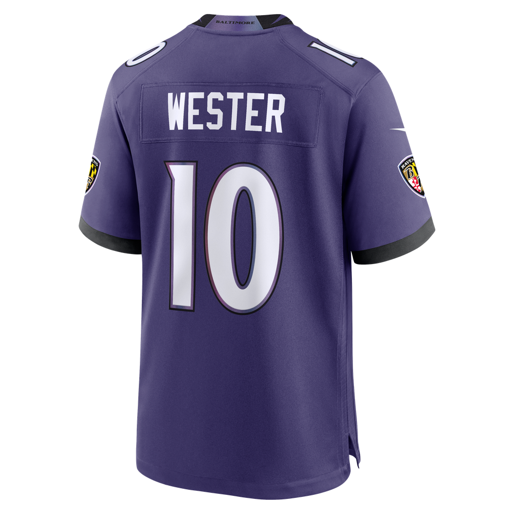 Men's Baltimore Ravens LaJohntay Wester Purple Team Game Jersey