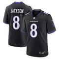 Men's Baltimore Ravens Lamar Jackson Black Alternate Game Jersey