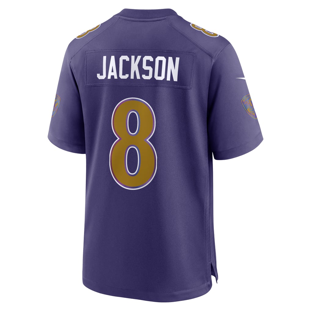 Men's Baltimore Ravens Lamar Jackson Purple Alternate Game Jersey