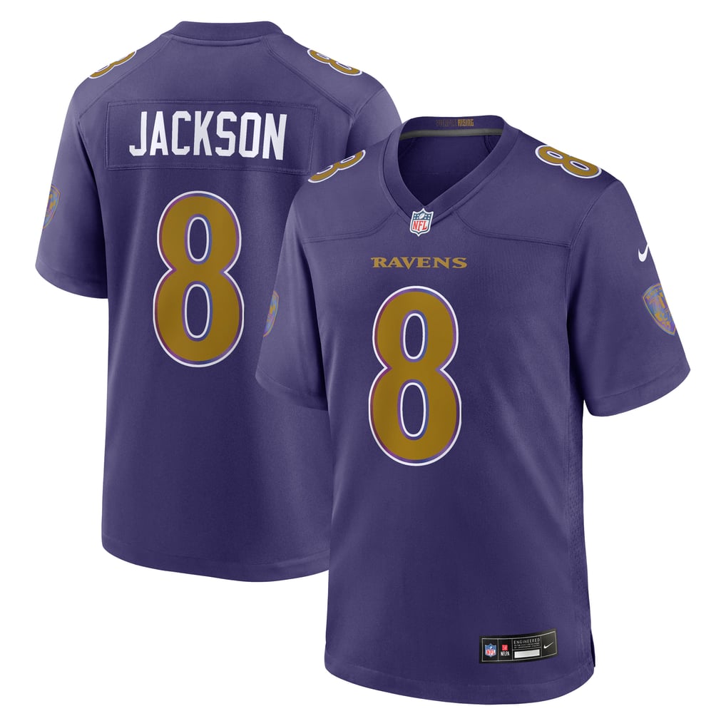 Men's Baltimore Ravens Lamar Jackson Purple Alternate Game Jersey