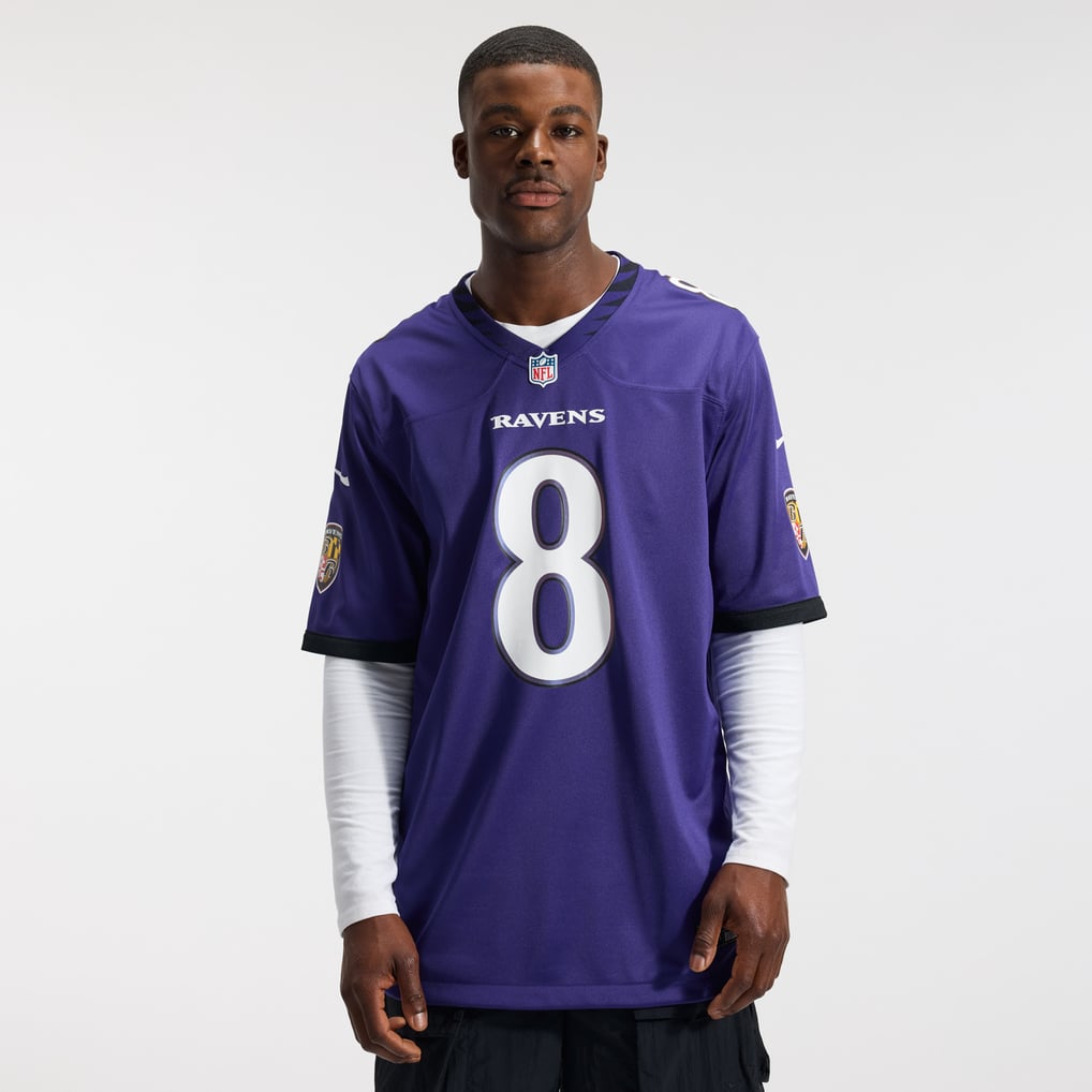 Men's Baltimore Ravens Lamar Jackson Purple Team Game Jersey