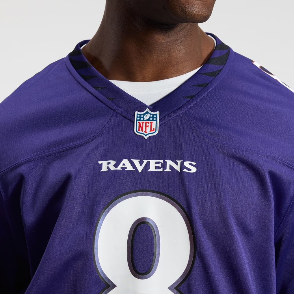 Men's Baltimore Ravens Lamar Jackson Purple Team Game Jersey